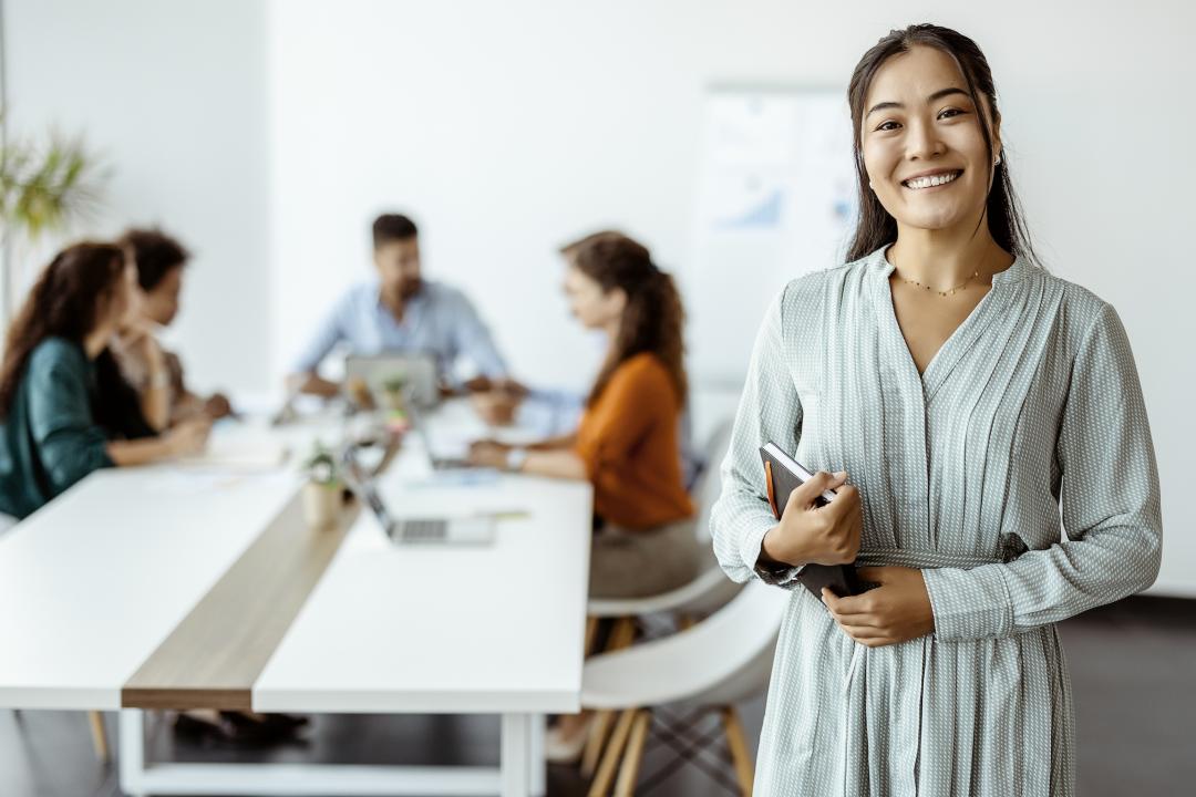 student smiling